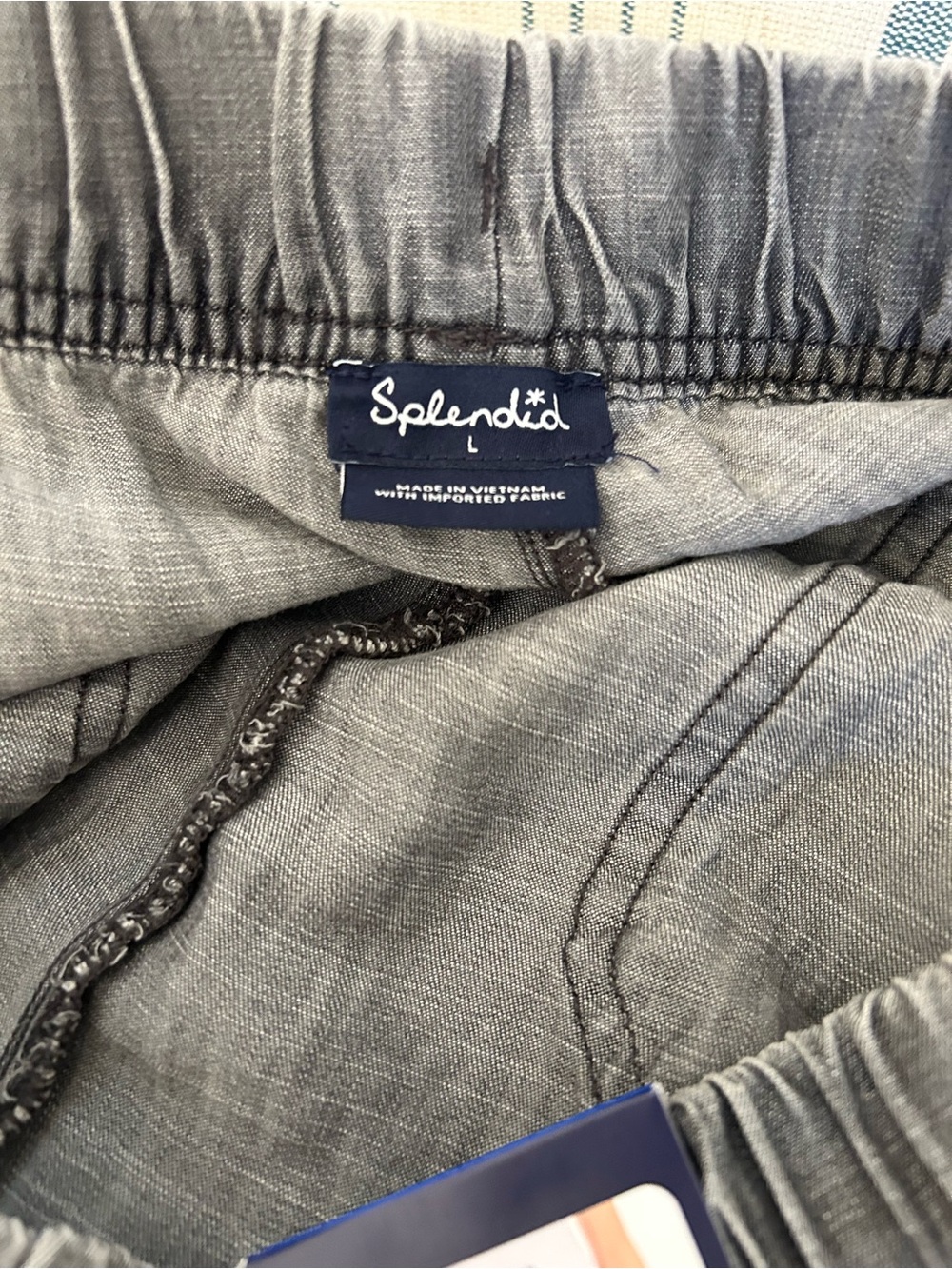 NWT Splendid Wide-Leg Drawstring Capris in Washed Gray - Picture 10 of 10
